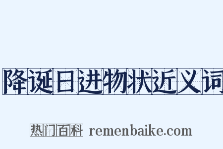 降诞日进物状近义词是什么意思的图片